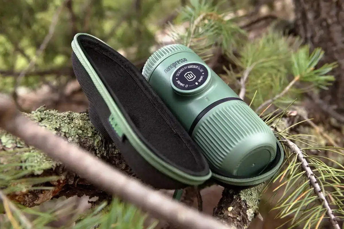 Espressor portabil Wacaco Nanopresso verde + Geanta de transport - Coffee Gear
